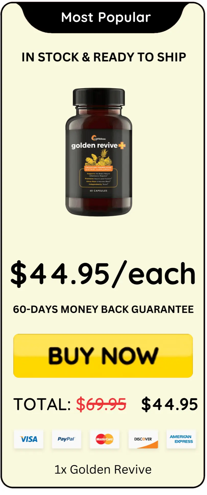 Golden Revive offer price