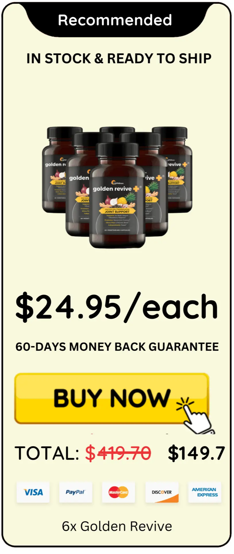Golden Revive best offer package price
